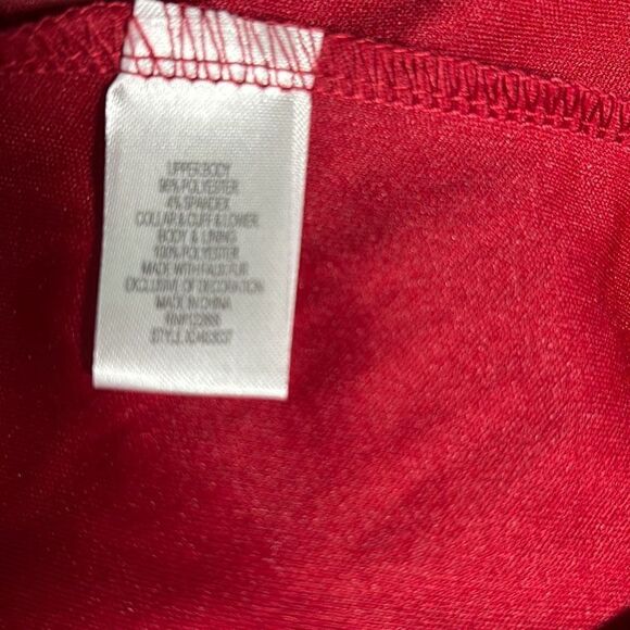 NWT Zunie Red Santa Faux Fur Tulle Dress Kids 5 Holiday Christmas Cottagecore - Picture 9 of 9